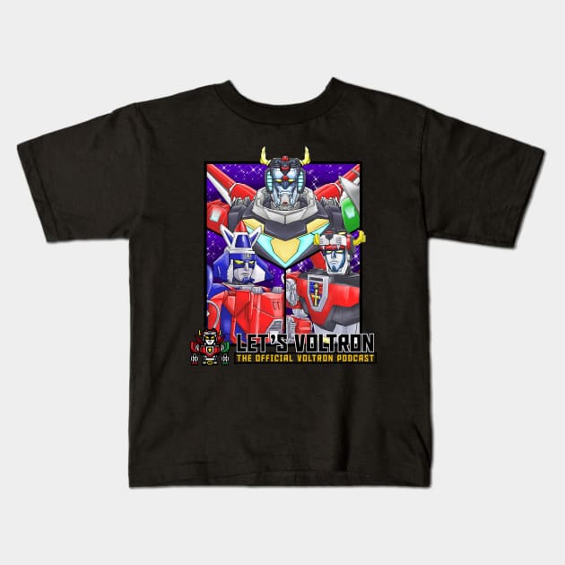 Let's Voltron by Blacky Shepherd Kids T-Shirt by Let's Voltron Podcast